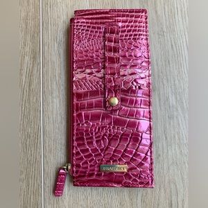 Brahmin credit card wallet, fushia, like new
